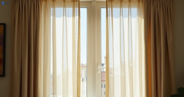 Dusty and dull curtains in st-albans-park-vic before steam cleaning